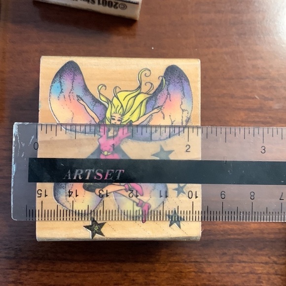 Fairy and Ballerina Wood Block Rubber Stamp Set of Three - Picture 6 of 11